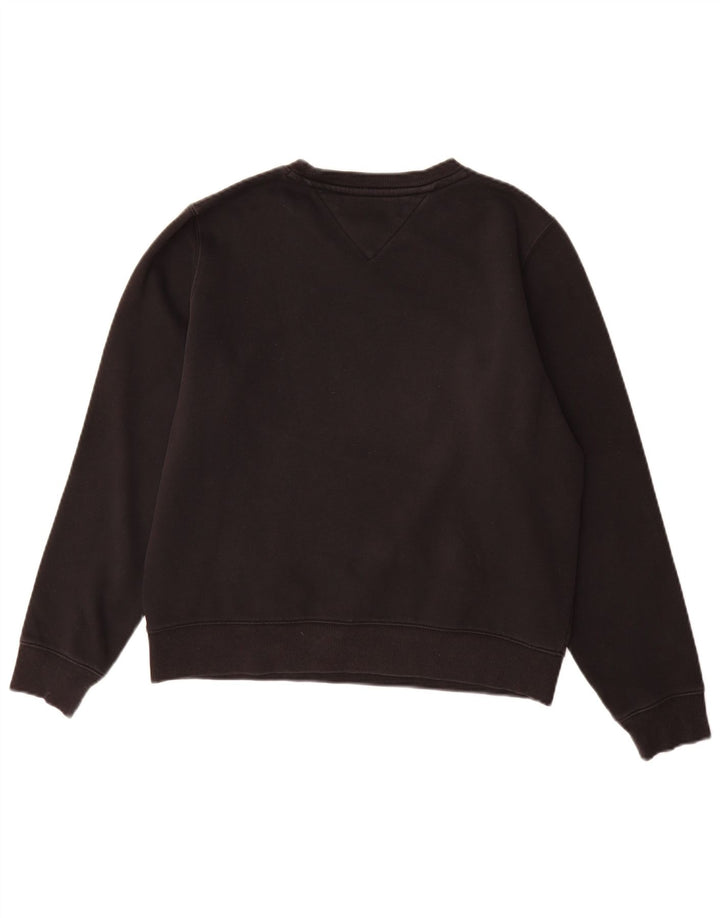 Felpa da donna Tommy Hilfiger Jumper UK 14 cotone nero medio