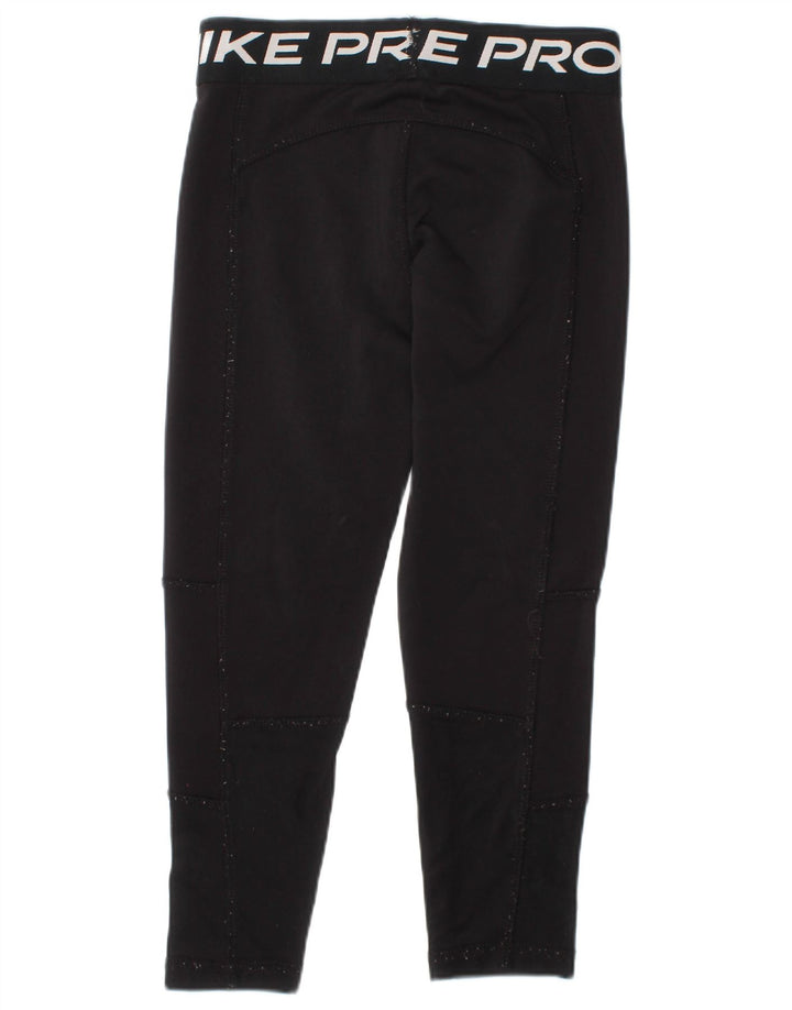 Leggings grafici Nike Dri Fit per ragazze 4-5 anni piccoli in poliestere nero