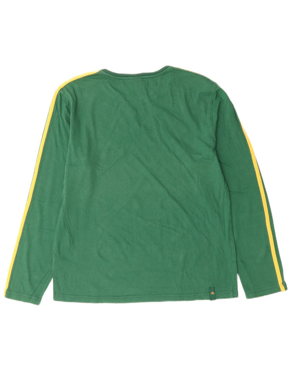 Top ADIDAS da uomo a manica lunga UK 40/42 cotone verde medio