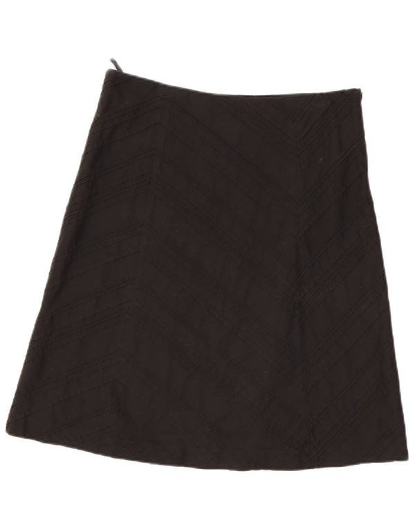 Gonna a trapezio da donna Esprit UK 10 piccola W30 cotone nero