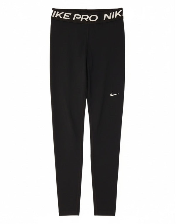 Leggings grafici da donna Nike UK 8 piccoli poliestere nero