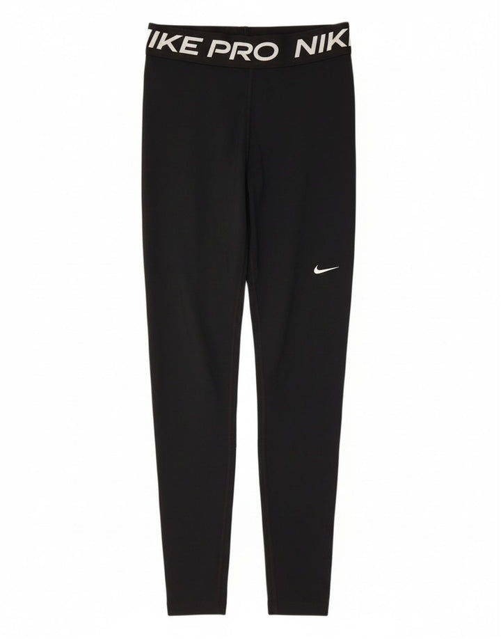 Leggings grafici da donna Nike UK 8 piccoli poliestere nero