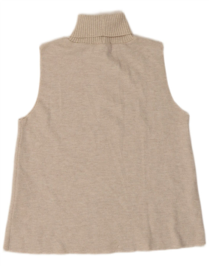 Canotta canotta da donna Zara UK 14 grande poliestere beige