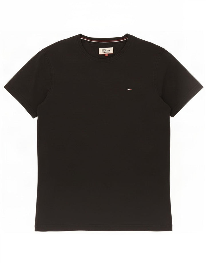 T-shirt da uomo Tommy Hilfiger Top piccola in cotone nero