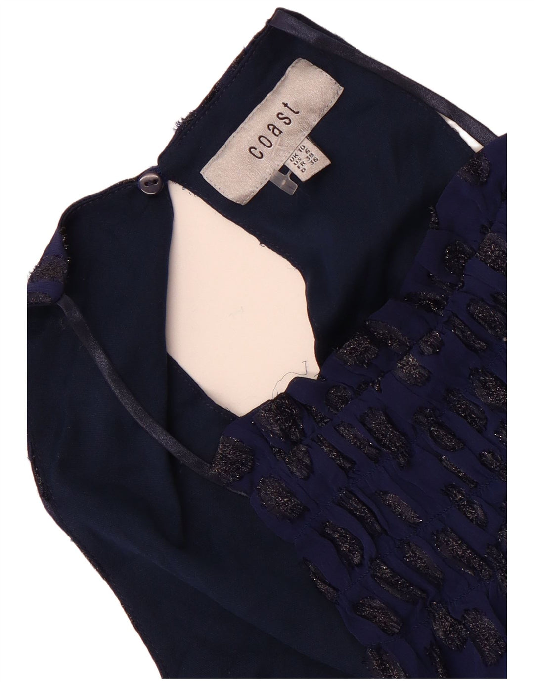 Top alla caviglia da donna Coast UK 10 piccolo blu navy maculato