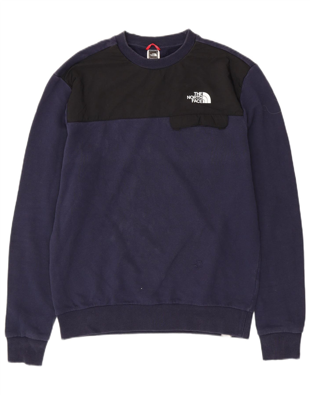 THE NORTH FACE Felpa da uomo Maglione medio blu navy in cotone color block