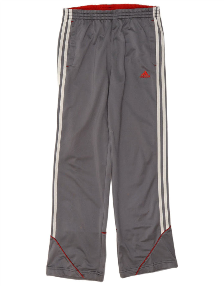 Pantaloni della tuta da ragazzo Adidas 13-14 anni in poliestere grigio