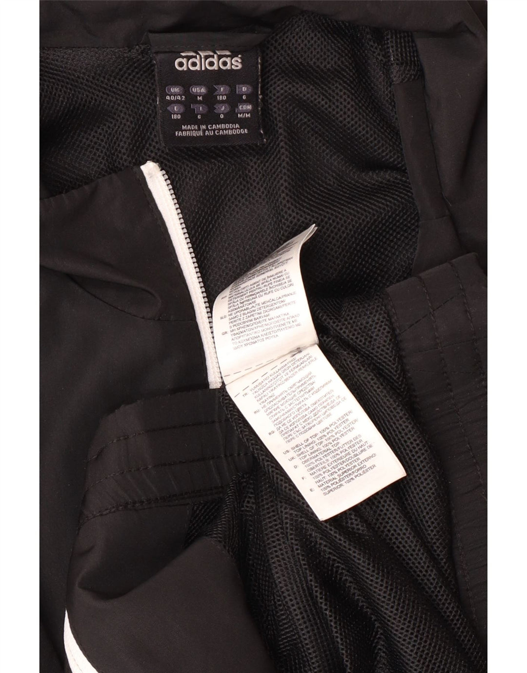 Giacca da tuta da uomo Adidas UK 40/42 Medium Nero Poliestere