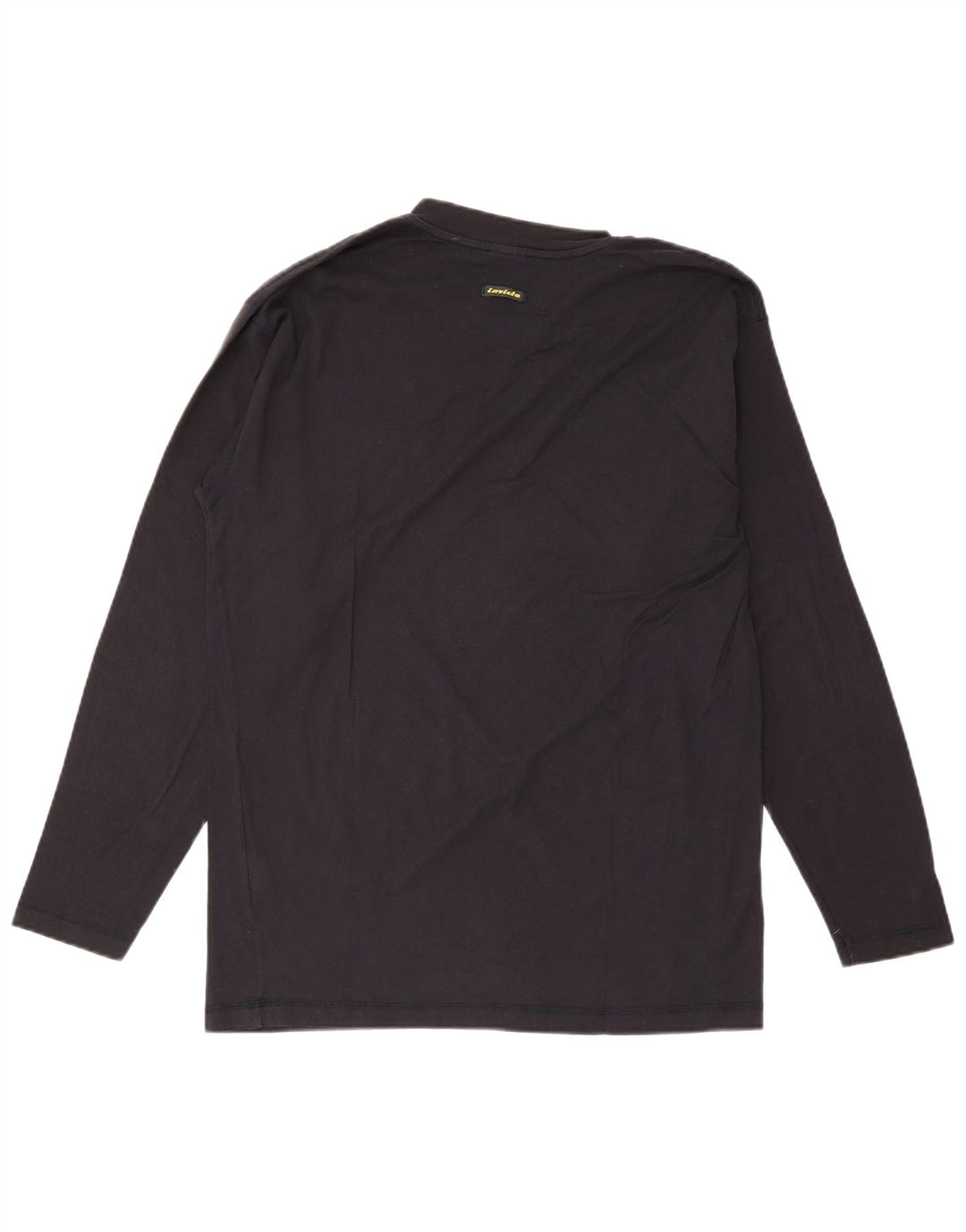 Top Invicta da uomo a manica lunga grande in cotone blu navy