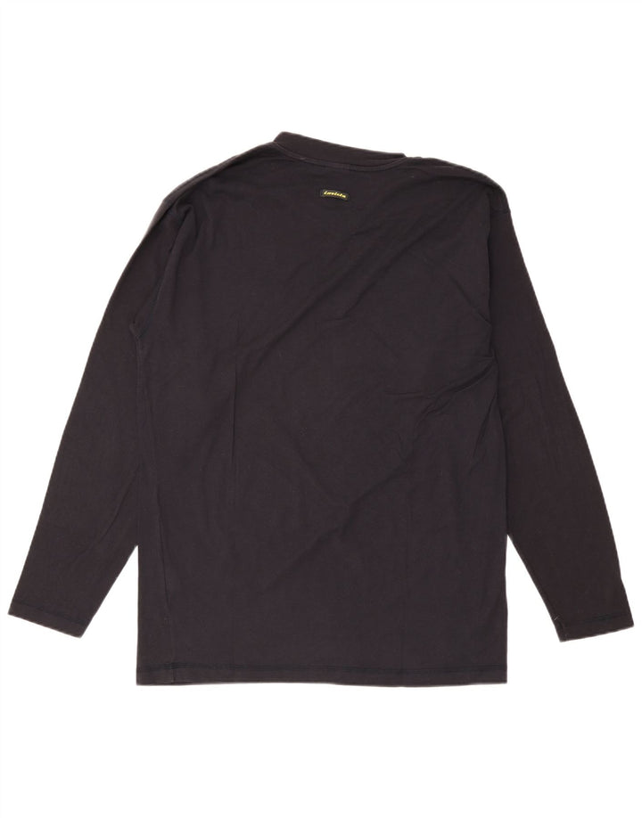 Top Invicta da uomo a manica lunga grande in cotone blu navy