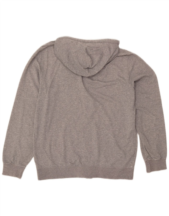 Maglione con cappuccio e zip grafica da uomo Champion XL in cotone grigio