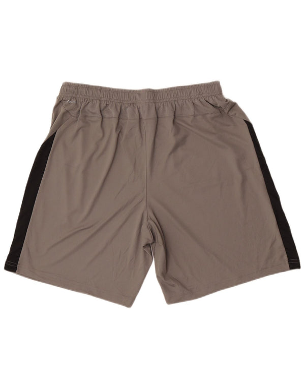 Pantaloncini sportivi da uomo Puma Large in poliestere color block grigio