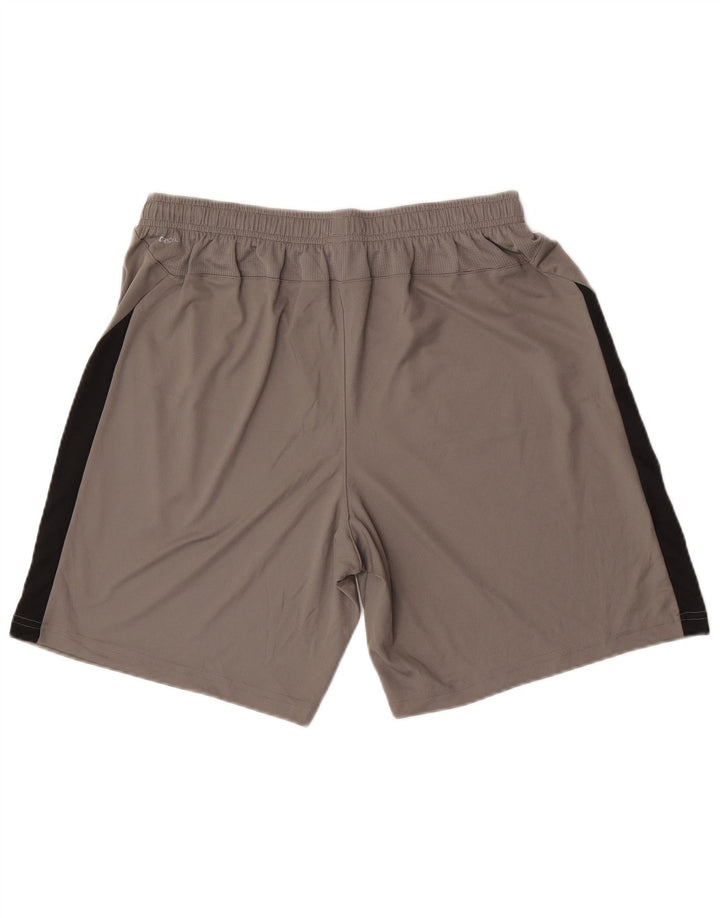 Pantaloncini sportivi da uomo Puma Large in poliestere color block grigio