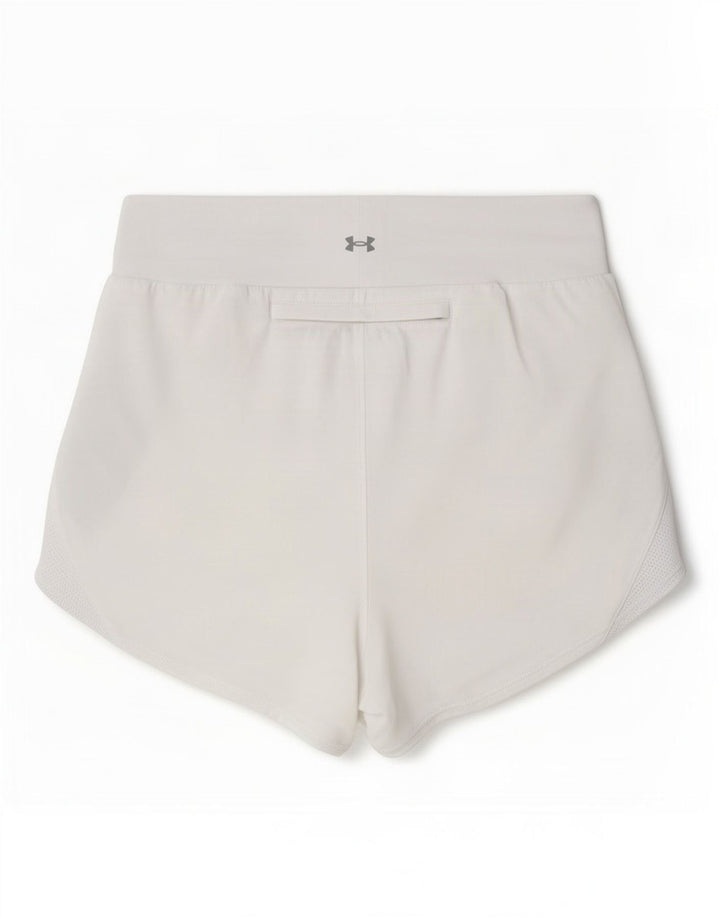 Pantaloncini sportivi da donna Under Armour UK 10 Small Poliestere color block bianco