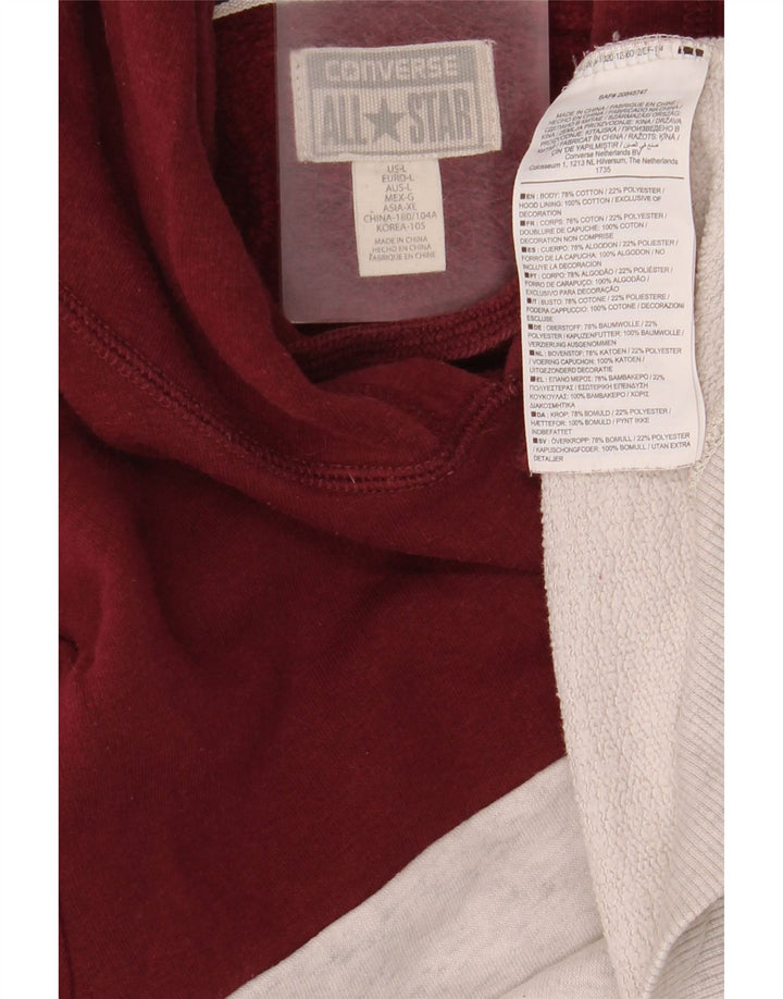 Felpa con cappuccio da uomo Converse Large in cotone color block grigio