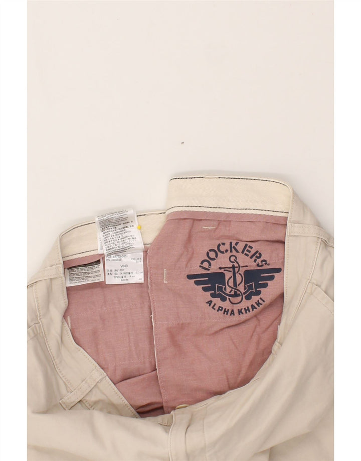 DOCKERS Mens Khakis Chino Shorts W40 XL Beige Cotton Vintage Dockers and Second-Hand Dockers from Messina Hembry 