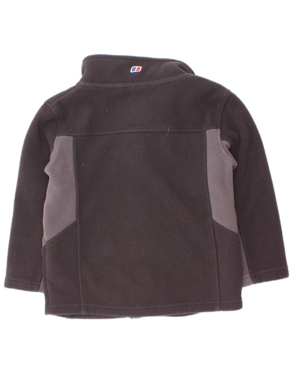 Giacca in pile Bergans per ragazzi 5-6 anni Poliestere color block nero
