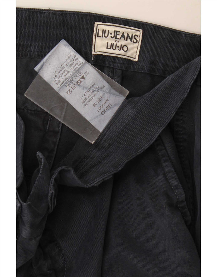 Pantaloni Chino Regular Da Uomo Liu Jo W36 L31 Blu Navy In Cotone