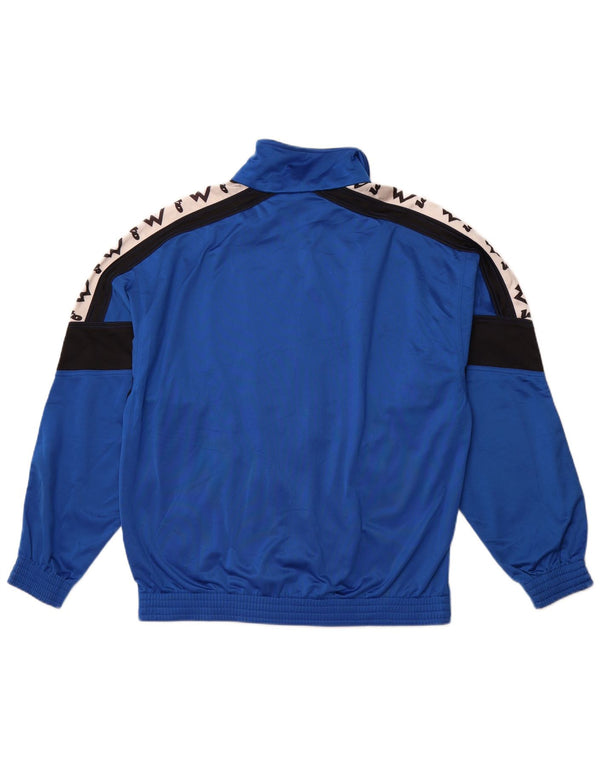 LOTTO Mens Graphic Tracksuit Top Jacket 2XL Blue Colourblock Polyester