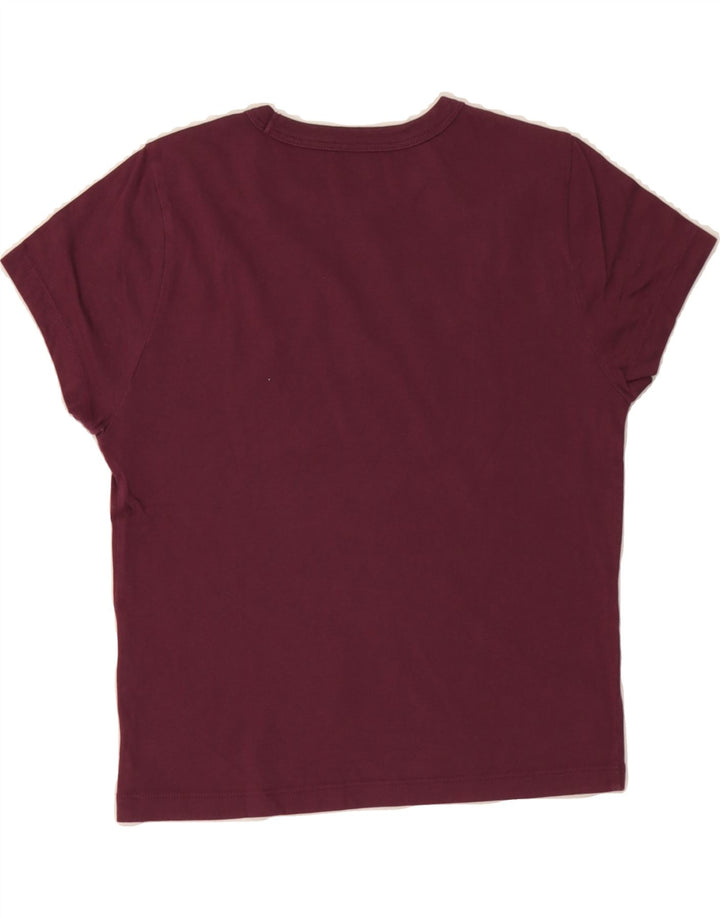 VANS Womens T-Shirt Top UK 10 Small Burgundy Vintage Vans and Second-Hand Vans from Messina Hembry 