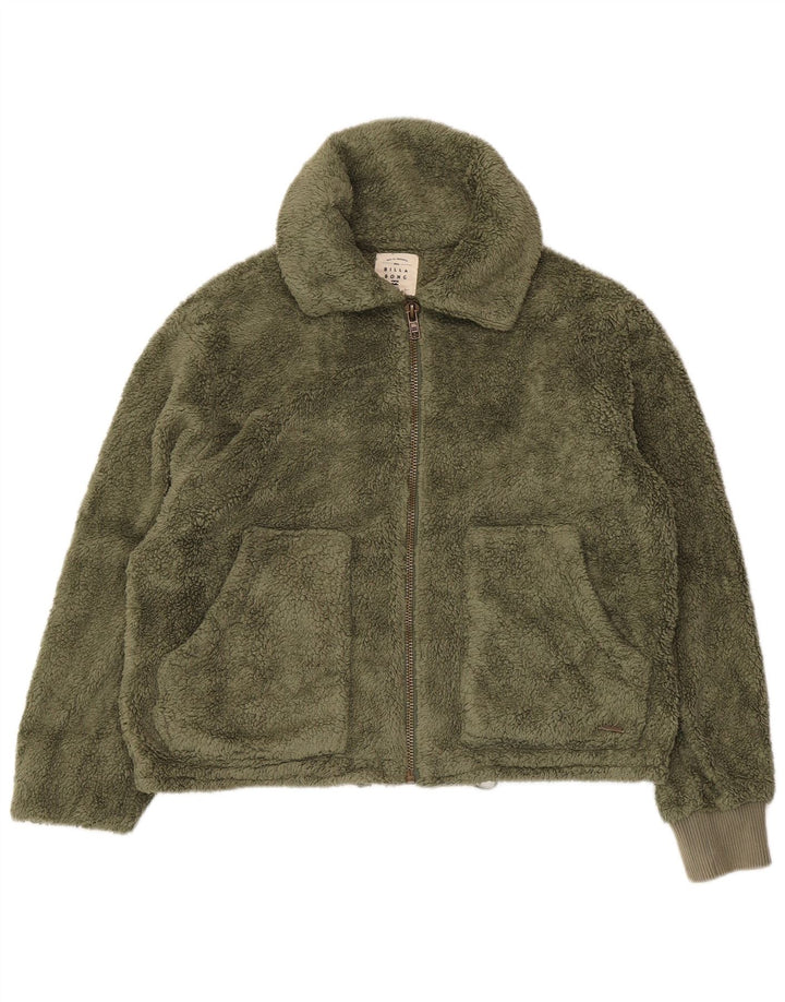 Giacca in pile oversize da donna Billabong UK 10 Small Verde Poliestere