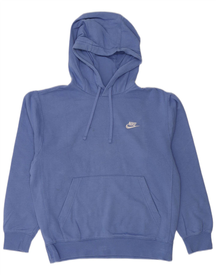 Felpa con cappuccio da uomo NIKE piccola in cotone blu