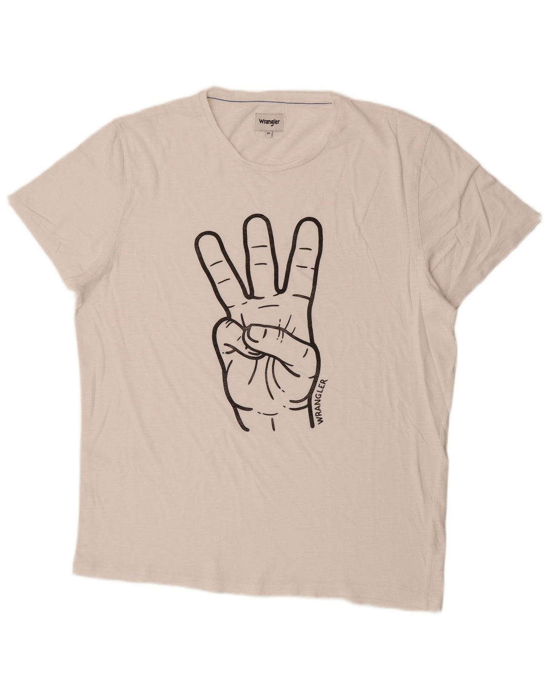 T-shirt grafica da uomo WRANGLER Top XL bianca