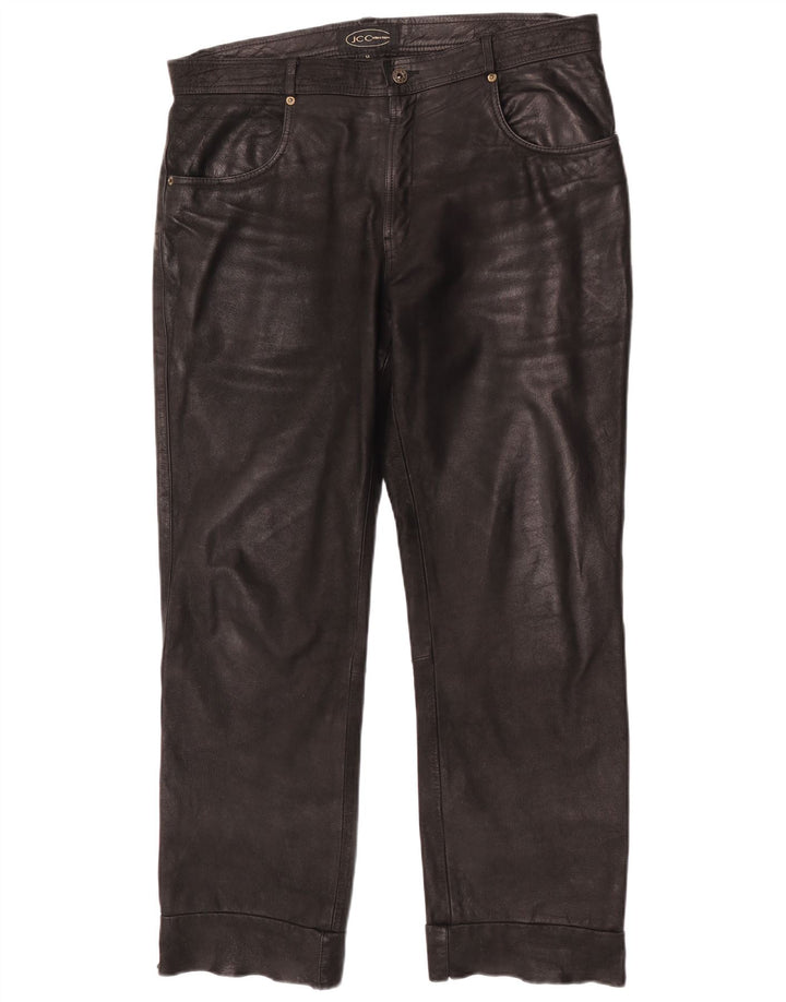Pantaloni in pelle da uomo JCC W38 L30 in pelle nera