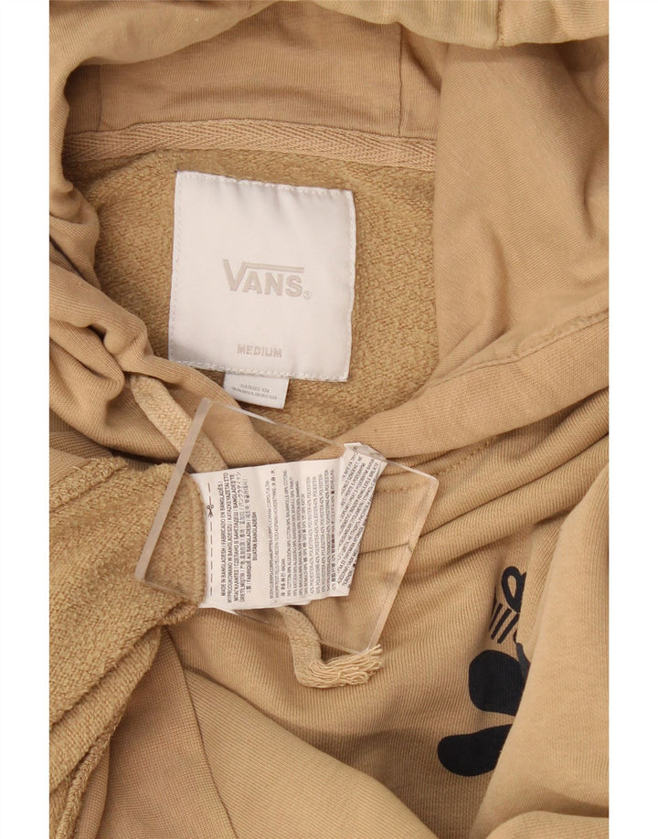 Felpa con cappuccio grafica da uomo di Vans, cotone beige medio