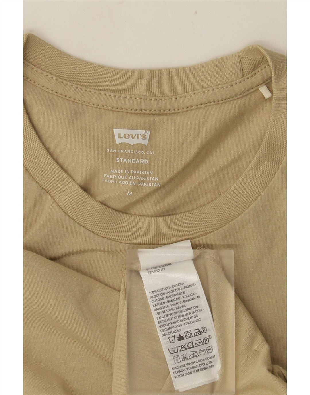 LEVI'S Maglia standard da uomo a maniche lunghe in cotone beige medio