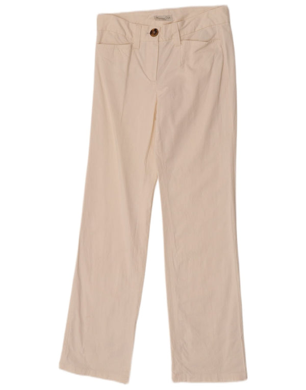 Pantaloni casual dritti da donna Massimo Dutti EU 36 XS W26 L30 Bianco sporco