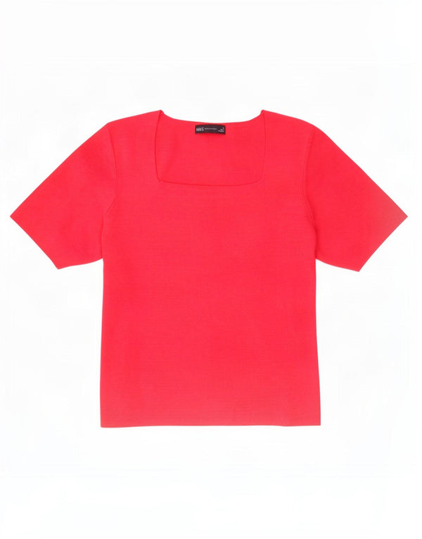 T-shirt da donna Marks & Spencer Top UK 18 XL viscosa rosa