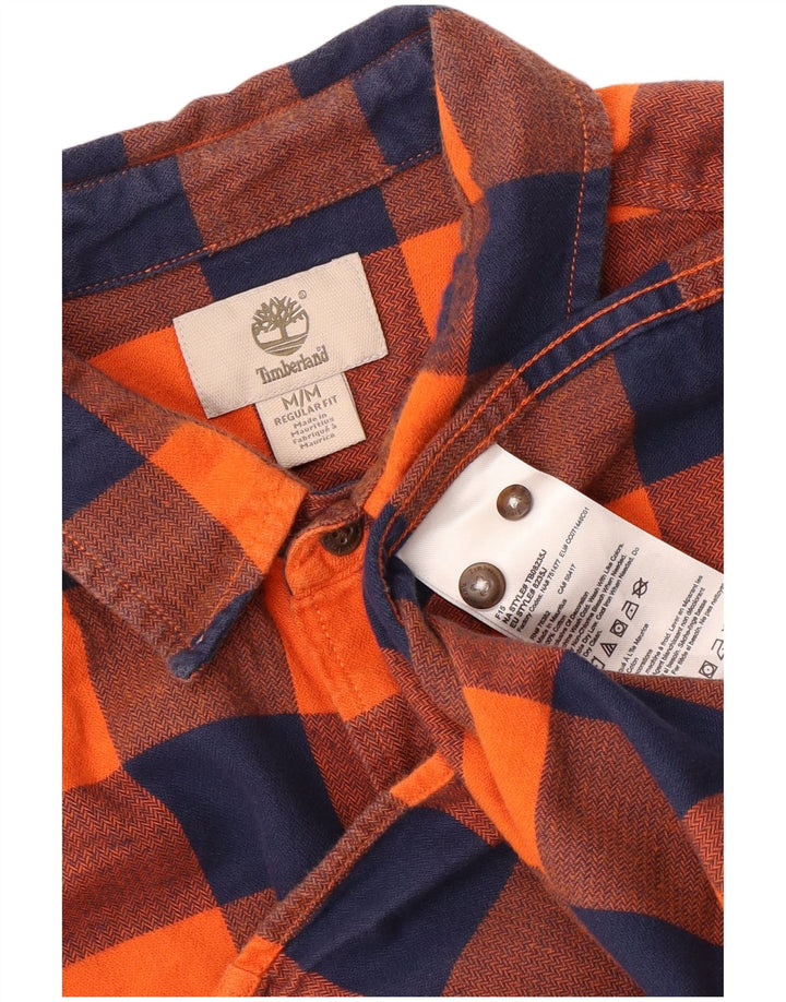 TIMBERLAND Camicia da uomo in flanella vestibilità regolare in cotone a quadri arancione medio