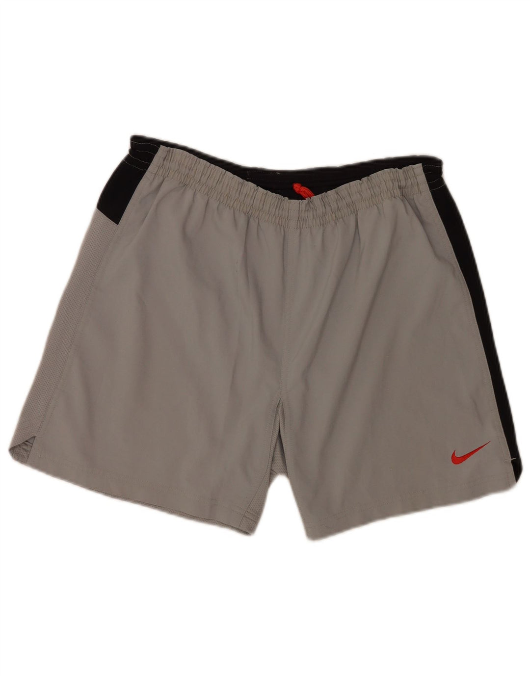 Pantaloncini sportivi Nike da uomo in poliestere color block grigio medio