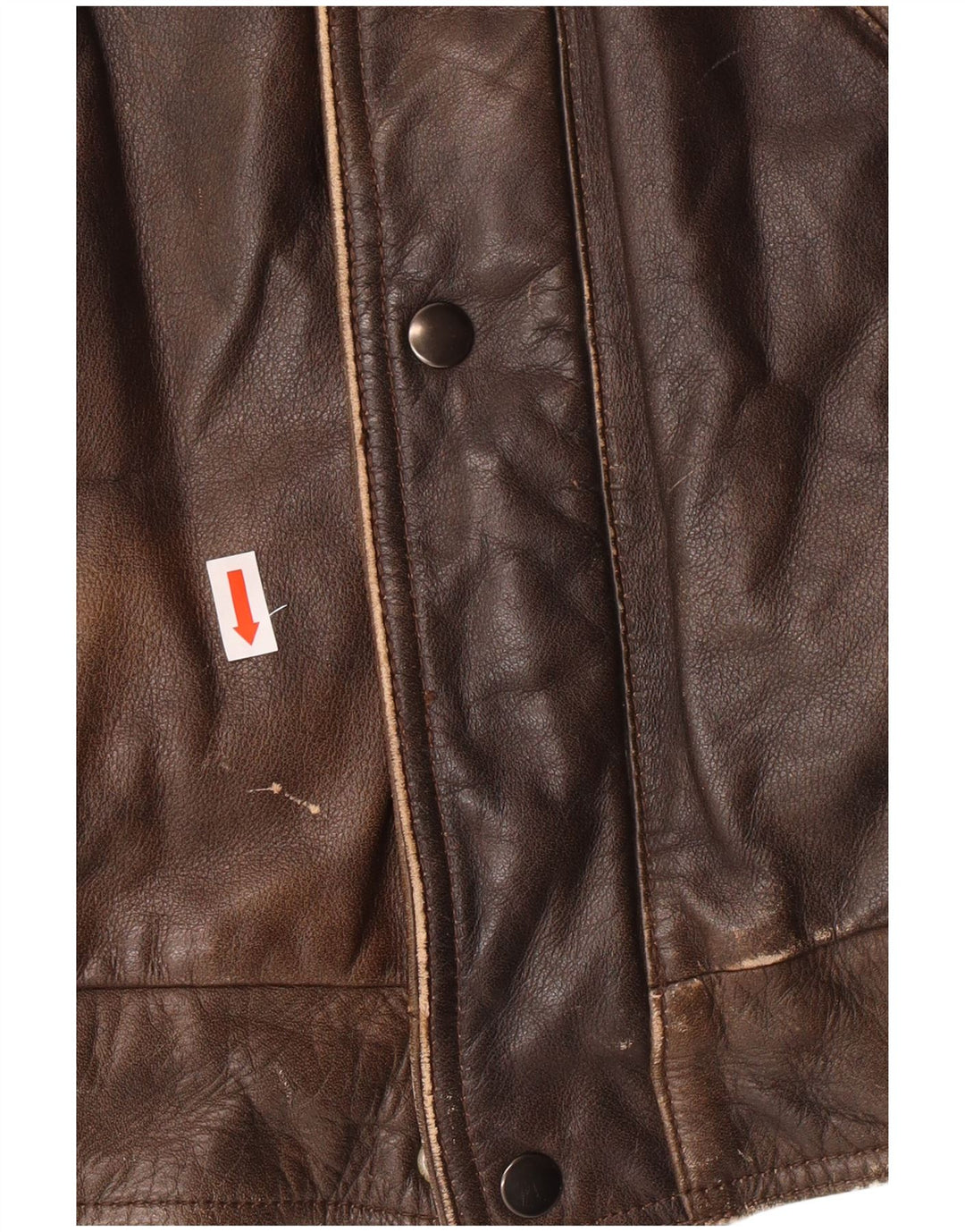 Giacca in pelle da uomo Harajuku Mother UK 40 grande in pelle marrone