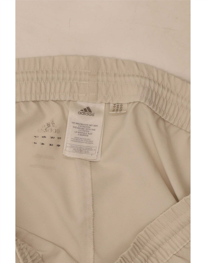 Adidas Pantaloncini sportivi da uomo grandi bianchi in poliestere