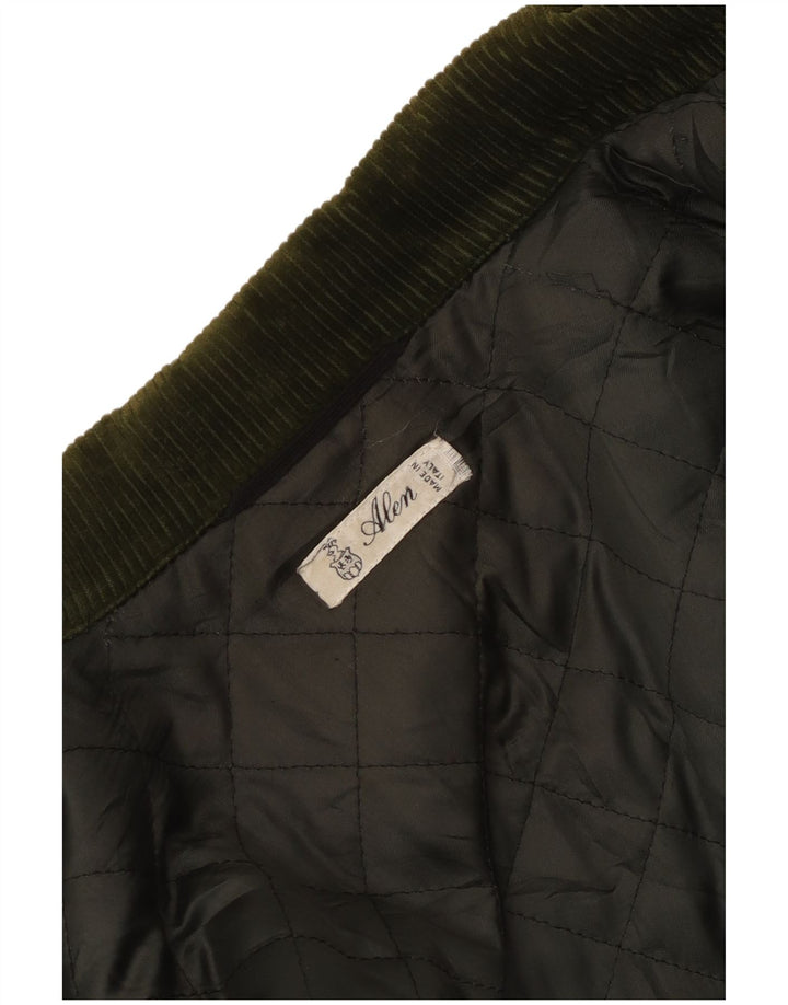 Giacca trapuntata vintage da uomo taglia 40 grande verde