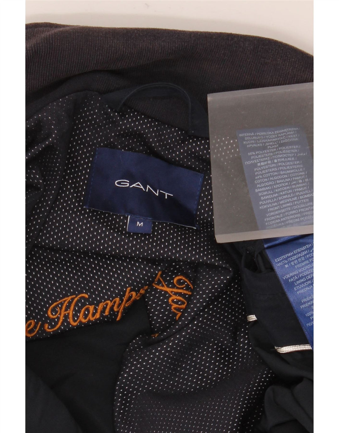 Giubbotto bomber da uomo Gant UK 38 poliestere medio blu navy