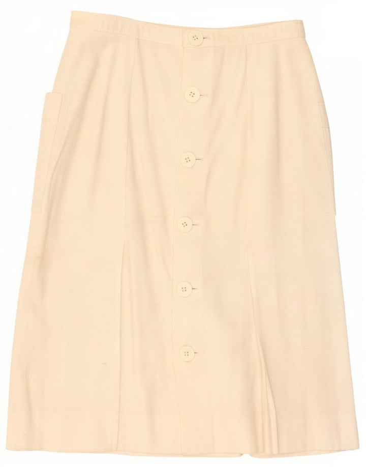 Gonna longuette vintage da donna media W28 Beige