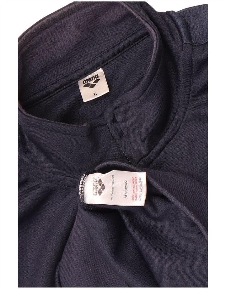 Giacca da ginnastica da uomo Arena XL in poliestere blu navy