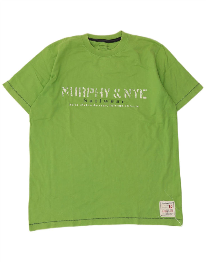 T-shirt grafica da uomo Murphy & Nye in cotone verde medio