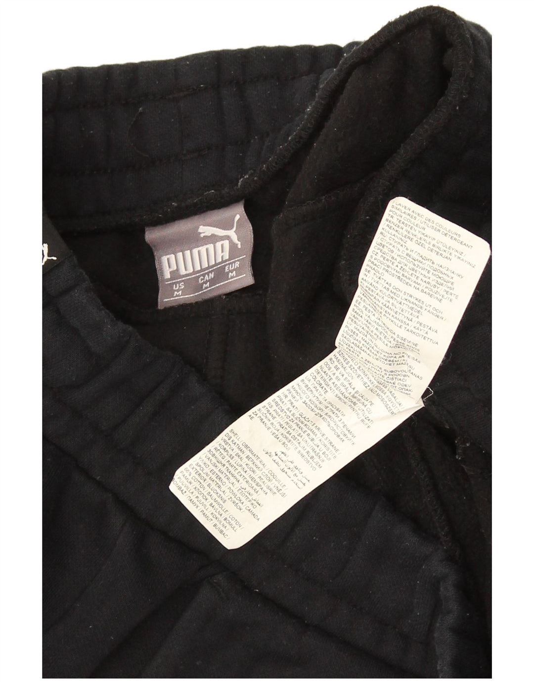 Pantaloni da tuta da uomo Puma Joggers Medium Black Cotton