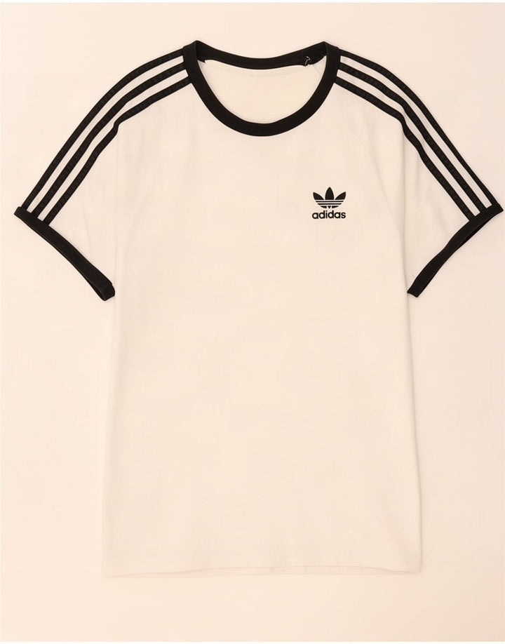 T-shirt da uomo Adidas Top Small in cotone bianco