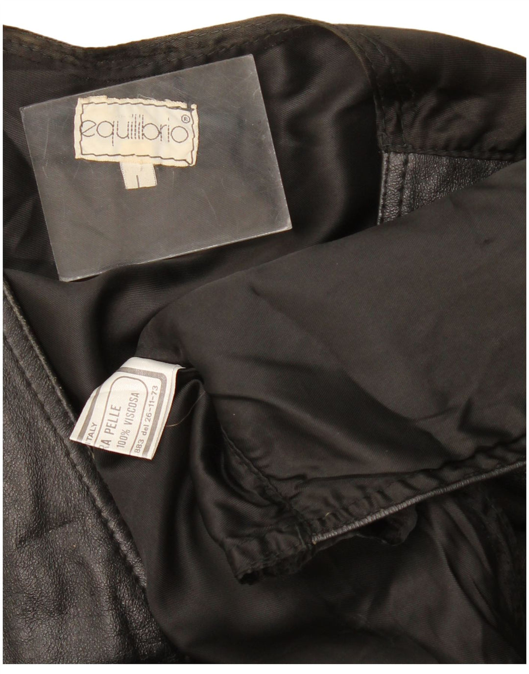 Gilet in pelle da uomo vintage grande in pelle nera