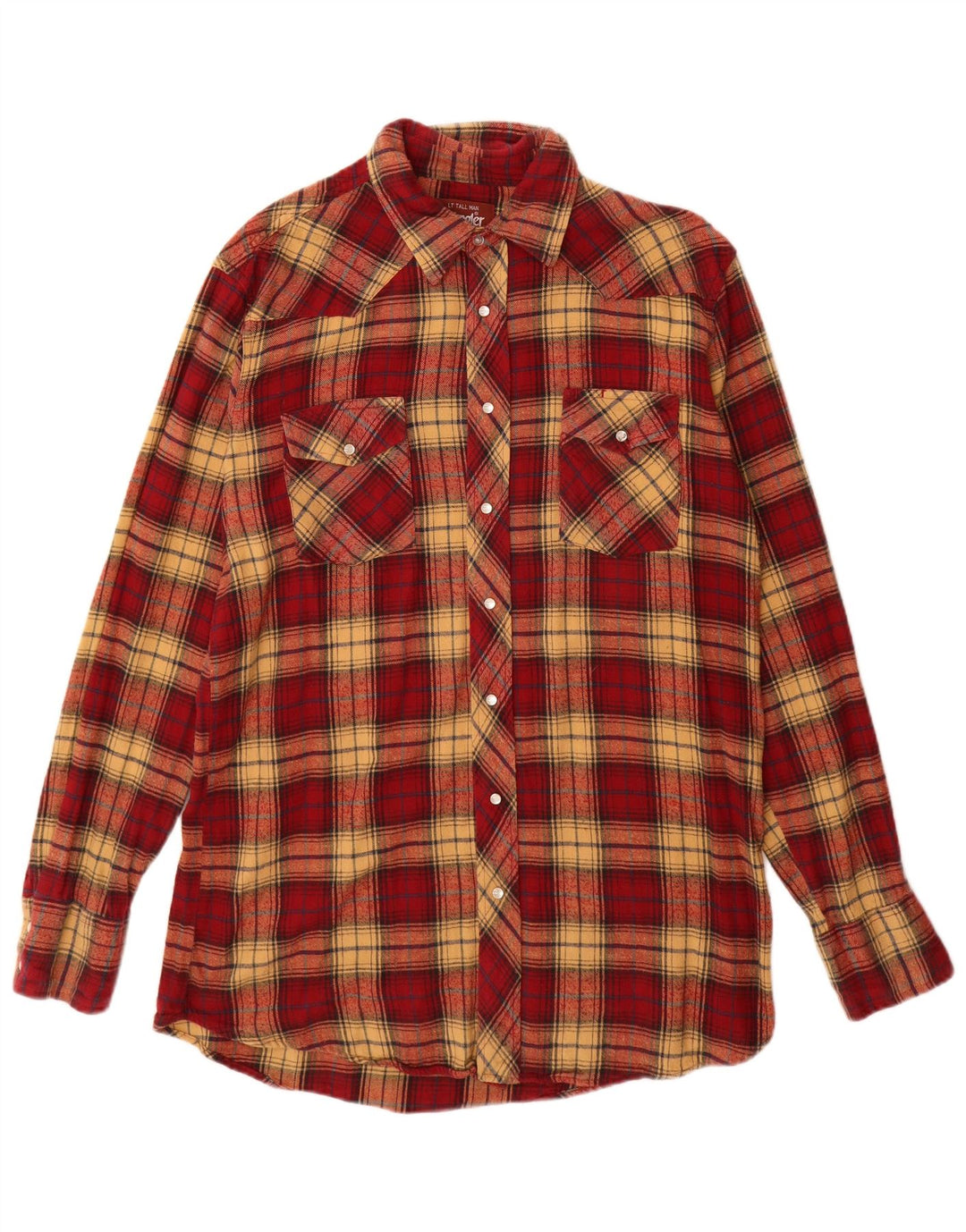 Camicia da uomo in flanella Wrangler a quadri rossi grandi