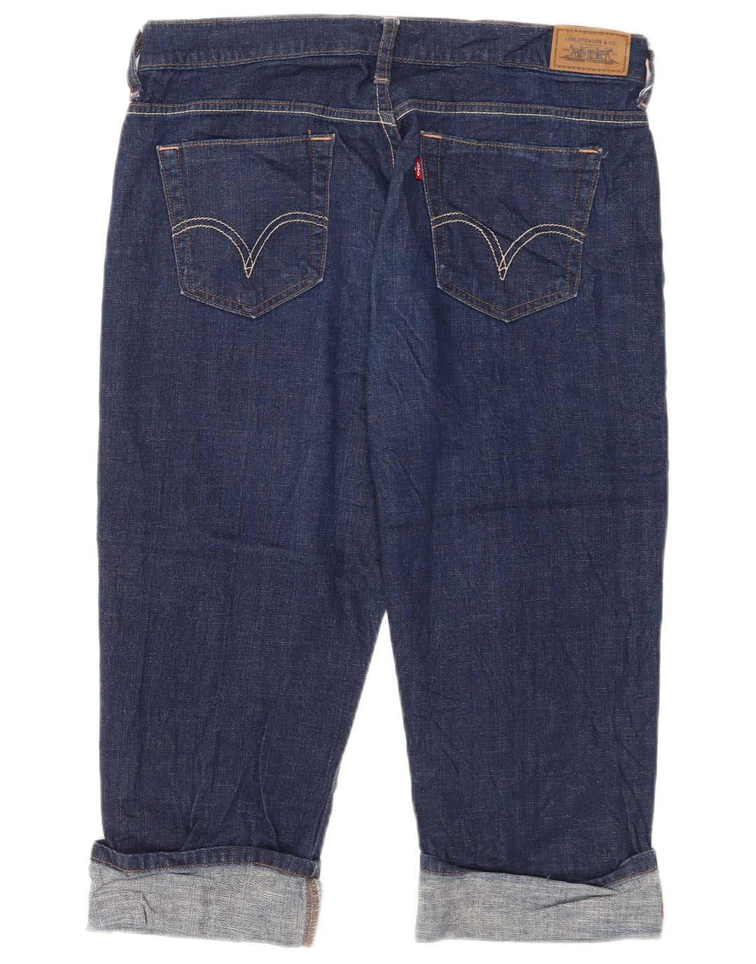 Levi's Donna 515 Capri Jeans US 10 Large W32 L19 Cotone Blu
