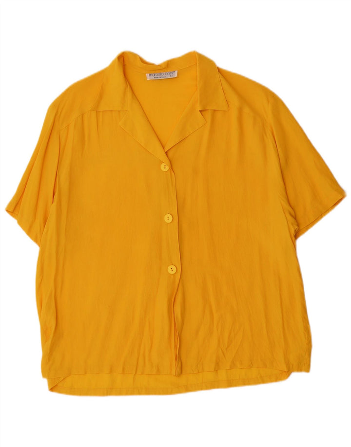 Camicia a maniche corte da donna Marcello Cioni IT 42 Giallo medio