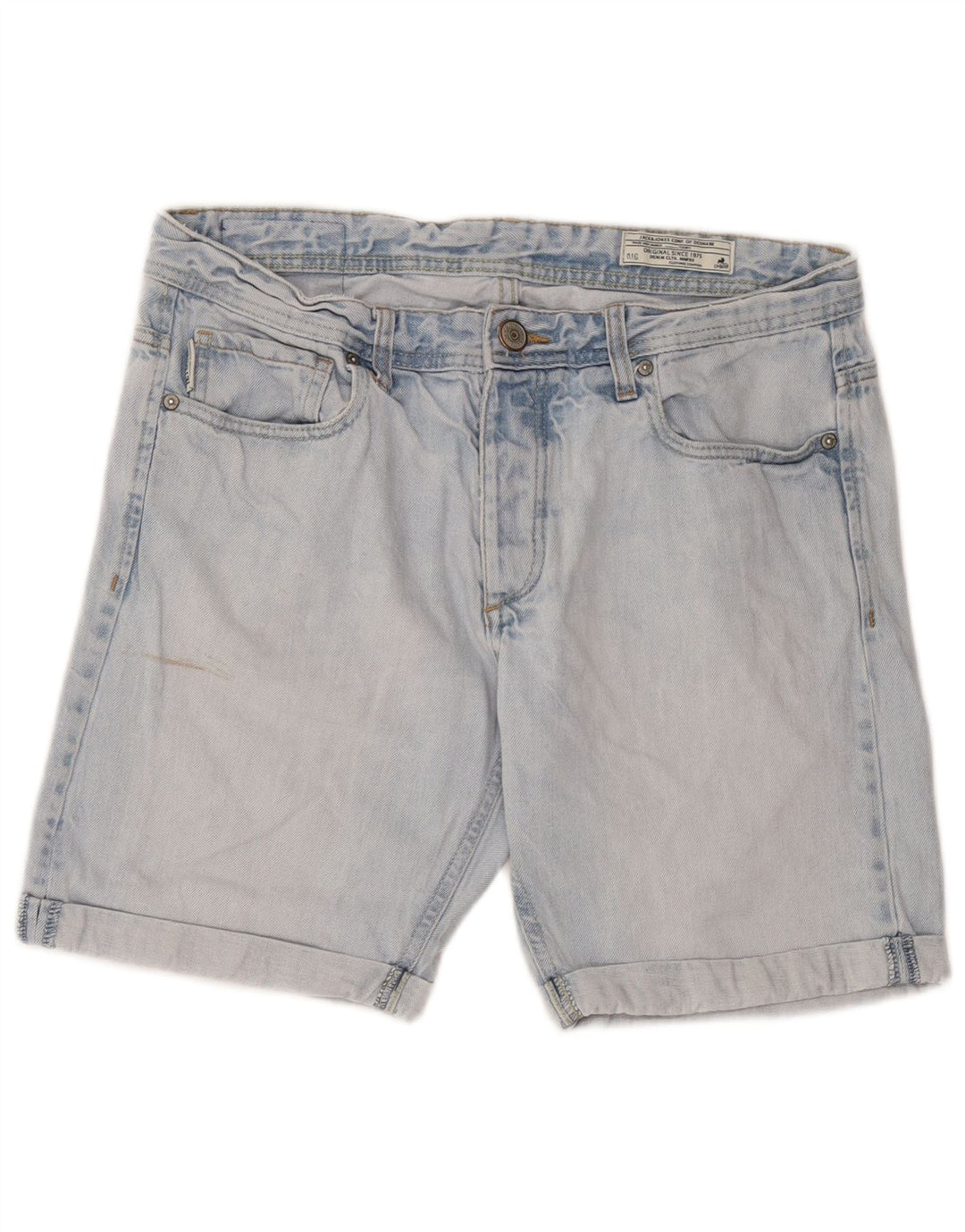 Pantaloncini di jeans da uomo Jack & Jones grandi W34 cotone blu