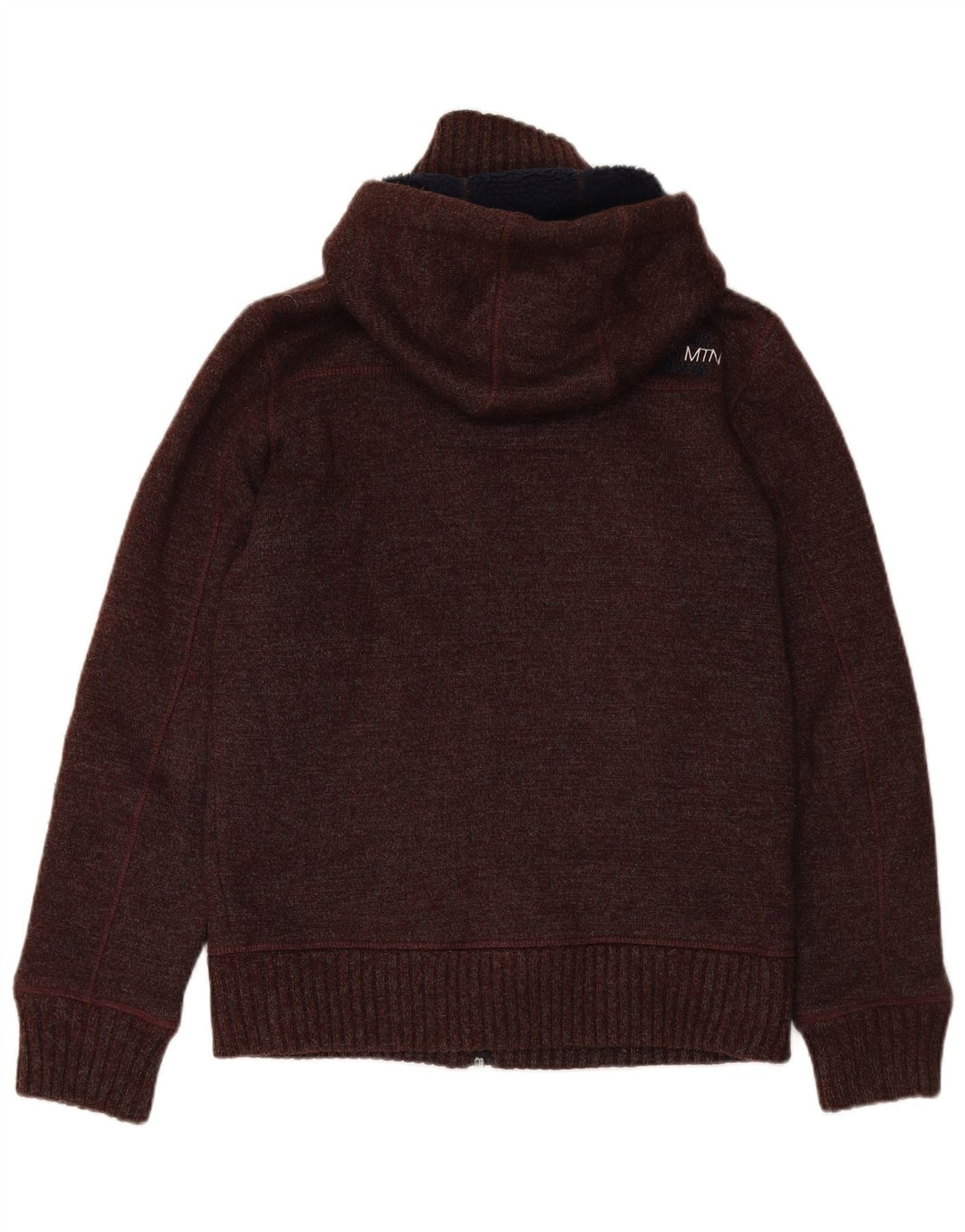 Maglione cardigan con cappuccio da uomo SUPERDRY Acrilico bordeaux medio