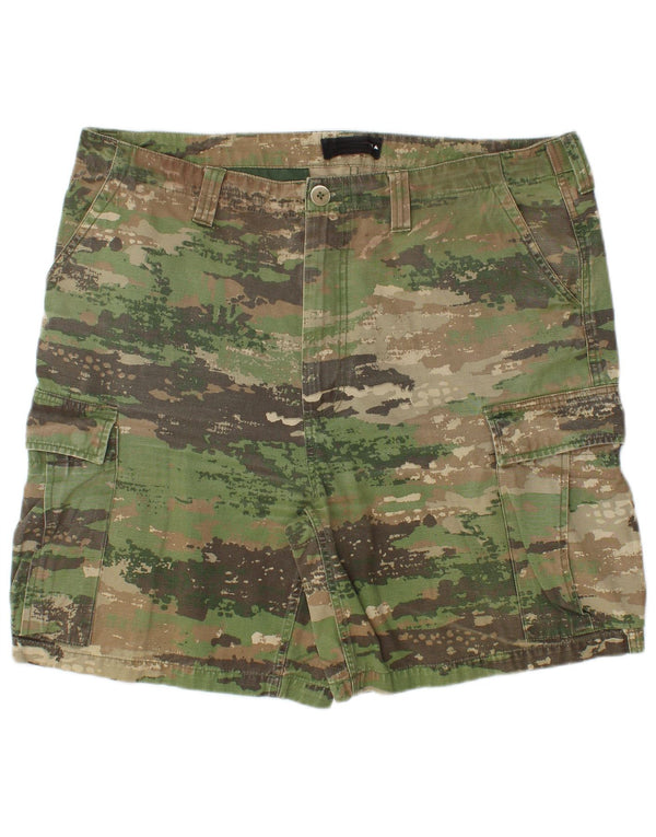 Pantaloncini cargo da uomo Burton W38 XL cotone mimetico verde
